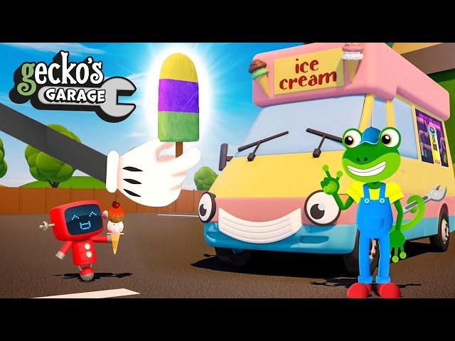 Learn Colors with Ice Cream and More!｜Gecko's Garage｜Cartoon For Kids｜Learning Videos For Toddlers