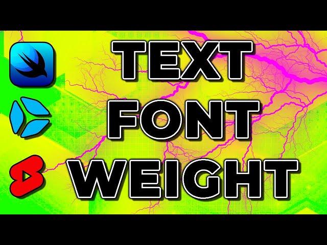 Set Text Weight in SwiftUI LIKE A BOSS! #shorts