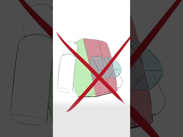 Mistake When Drawing Chest - Quick Art Tips #art #sketch #shorts #tutorial #drawingtutorial #anime