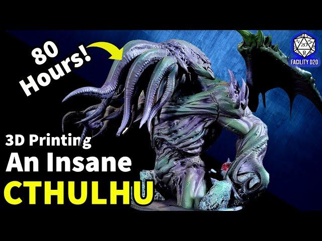 MASSIVE SEA MONSTER 3d Printed !!! How to 3d Print a Model - 3d Printing D&D Minis - Call of Cthulhu