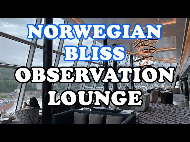 The Observation Lounge is the best spot onboard the Norwegian Bliss