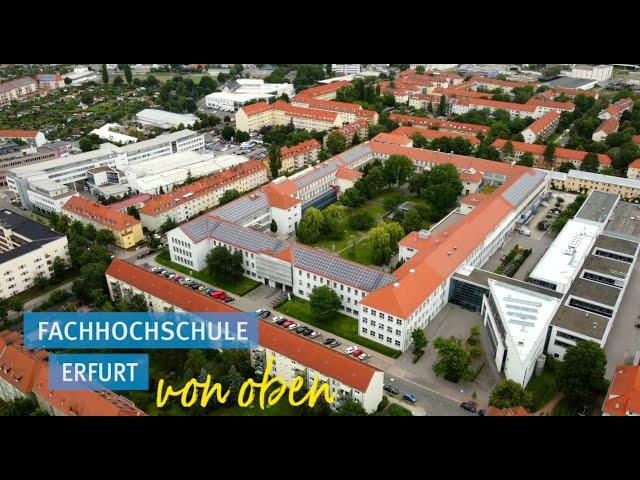 Die Fachhochschule Erfurt von oben