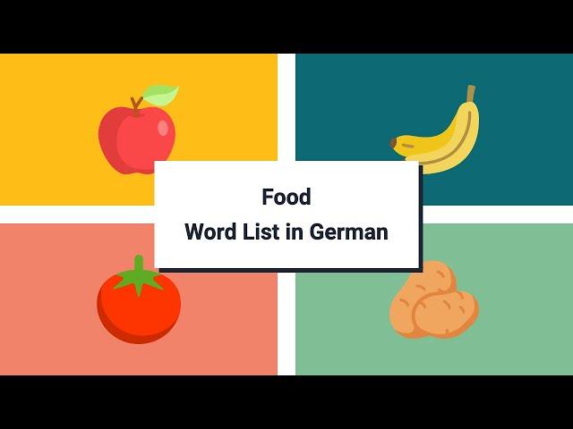 Food Vocabulary in German [139 words in 14 mins]