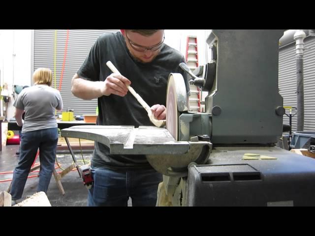 Making a backscratcher with a sander