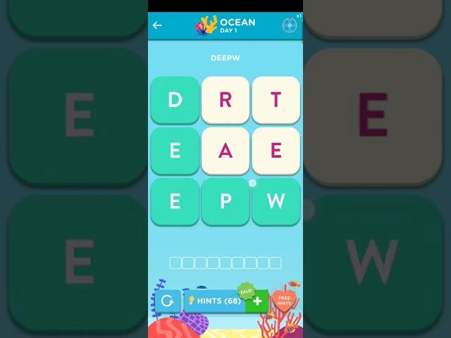 Wordbrain 2 Ocean Event Day 1 2022 Answers