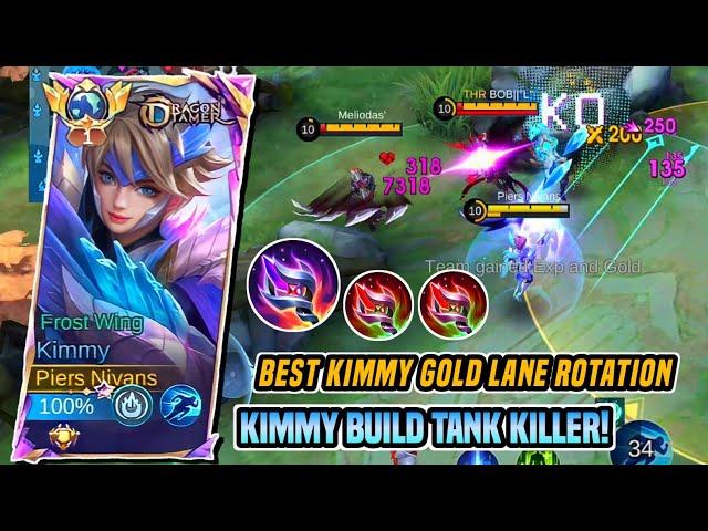 TUTORIAL MAIN KIMMY GOLD LANE DENGAN BUILD TERSAKIT! - Mobile Legends