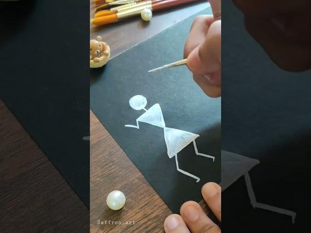 Easy warli painting #shorts #shortsfeed #trending #youtubeshorts #art #explore