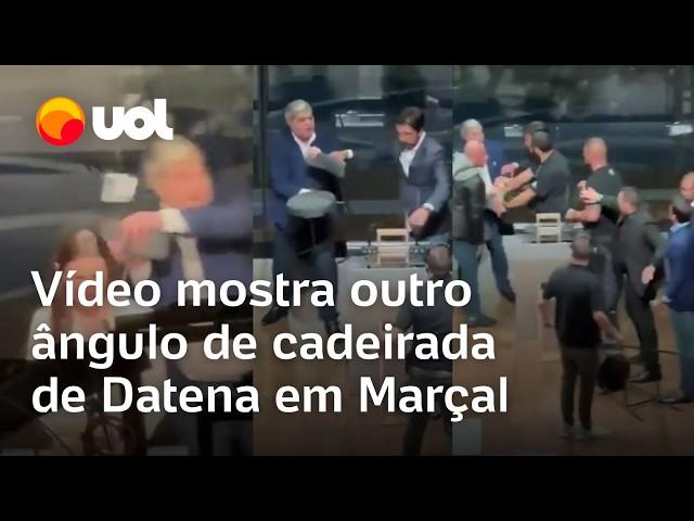 Datena dá cadeirada em Marçal: Vídeo mostra outro ângulo da agressão e briga em bastidores de debate