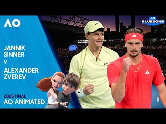 LIVE | Jannik Sinner v Alexander Zverev | AO Animated on Bluezone | Australian Open 2025 Final