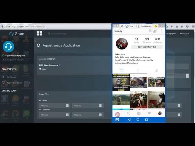 Tutorial Auto Repost Image Instagram menggunakan Cy Gram