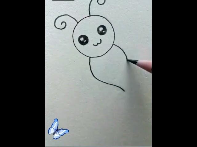 Butterfly Drawing For kids | Butterfly | How to Draw Butterfly |