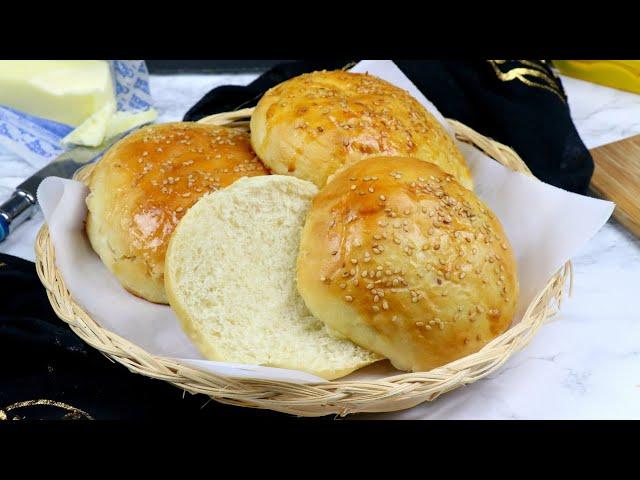 বার্গার বান (ডিম ছাড়া, চুলায় তৈরি) | Home made Burger Bun | Burger Bun Recipe Bangla | Eggless Bun