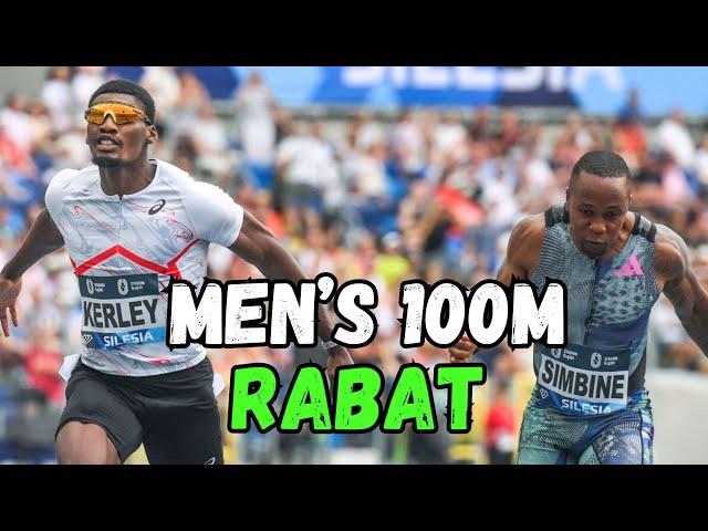 Fred Kerley vs Akani Simbine vs Letsile Tebogo II Men's 100 meters Diamond League Rabat