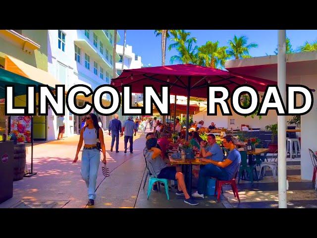 4K| MIAMI FLORIDA TOUR - South Beach Lincoln Road  | 2024