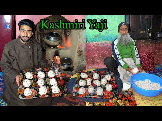 Kashmiri Yaji traditional winter recipe with family | Kashmiri snacks making special