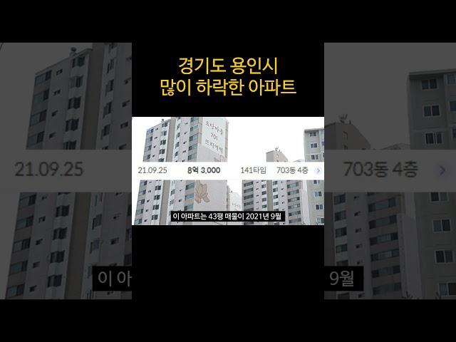 경기도 용인시 아파트 폭락...폭락한 아파트 부동산 아파트