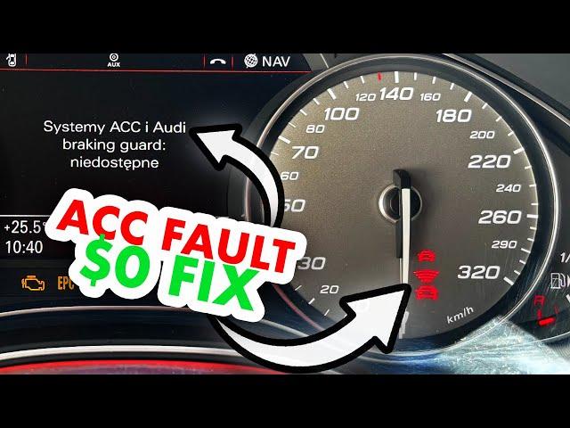 Fix Audi ACC & Brake Guard faults for free!