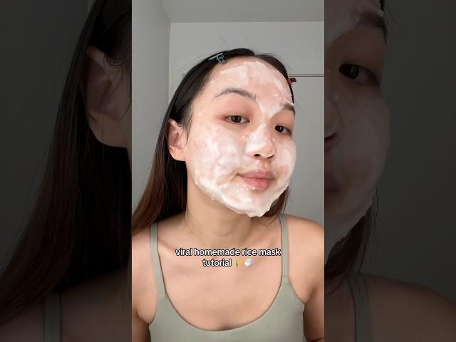 How to make viral rice mask   #viral #facemask #ricemask #skincare #recipe #shorts