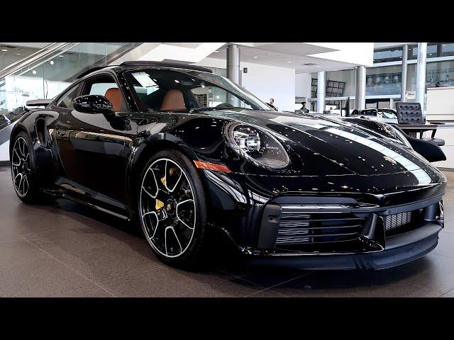 NEW Jet Black 2024 Porsche 911 Turbo S Coupe | SportDesign & Heritage