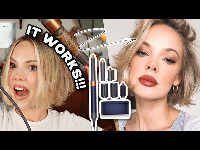 STYLING SHORT HAIR WITH THE DYSON AIRWRAP | Review and Short Hair Tutorial for Perfect Curls