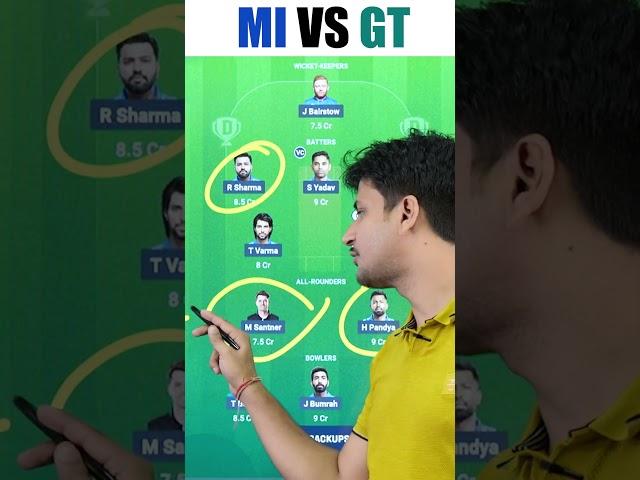 GT vs MI Dream11 Team Today Prediction GL, MI vs GT Dream11 Fantasy Tips, Stats, Playing11 #Dream11
