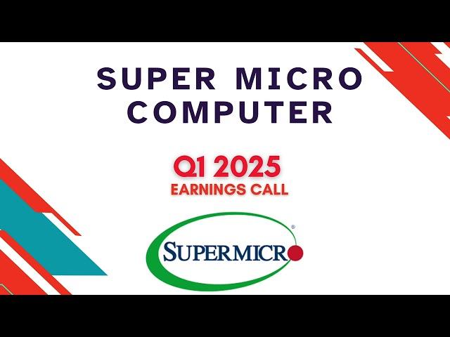 Super Micro Computer SMCI Q1 2025 Earnings Call