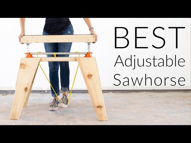 BEST Adjustable Sawhorse with Interchangeable Tops