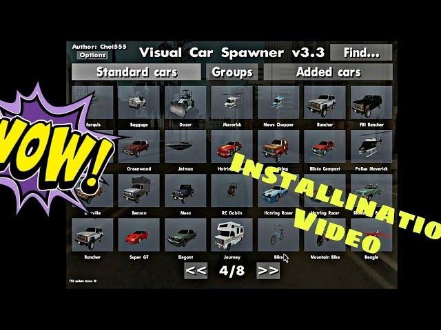 Visual Car Spawner V3.0 Gta Sa PC