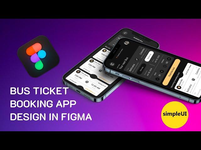 Bus Booking App Ui Design in Figma | Figma UI Design Tutorial