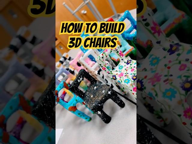 Easy How to Build 3D Chairs out of TP Rolls #art #craft #diy