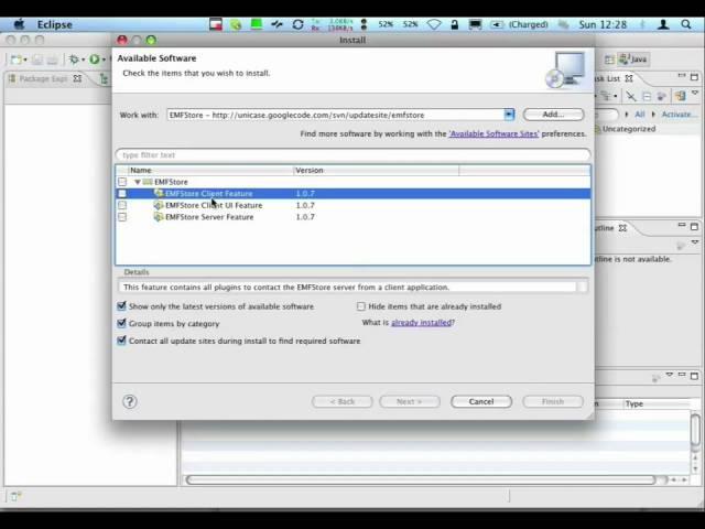 How to install the Emfstore framework