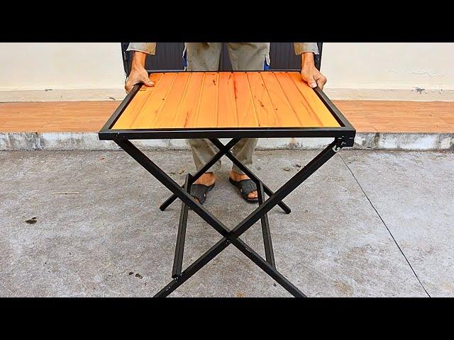 Ideas on how to make a smart folding table / Diy metal folding table