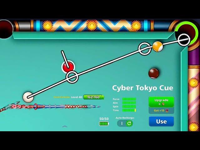 8 Ball Pool Cyber Tokyo Cue Level Max  162 Pieces Last Level 9 Pool