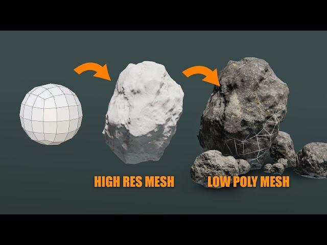 How To Create Game Ready Rocks in blender