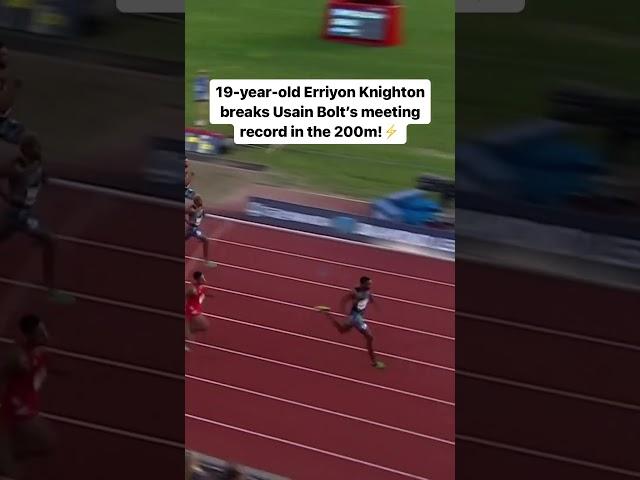 Knighton surpasses Usain Bolt's record at just 19! 