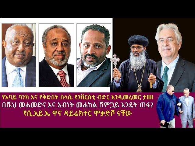 የአባይ ባንክ እና የቅድስት ስላሴ ዩንቨርስቲ ብድር እንዲመረመር ታዘዘ|በሼህ መሐመድና እና አብነት መሐከል ሸምጋይ እንዴት ጠፋ?|