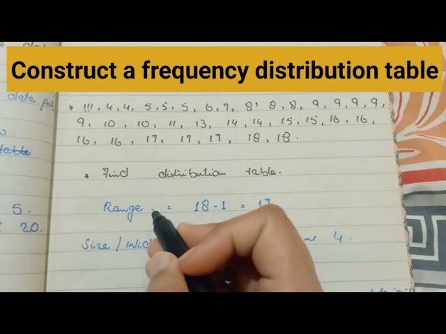 Frequency distribution table example ! Frequency distribution in statistics tutorial