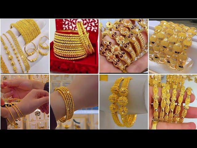 Latest Gold Bangles design 2025 |Bridal Gold Bangles design |Royal Gold bangles #goldjewelery #vlog