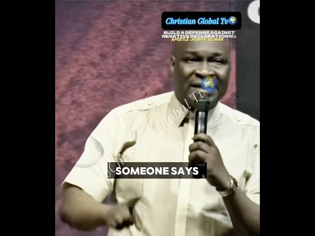 Build a defense against negative declarations in your life by Apostle Joshua Selman#koinoniaglobal