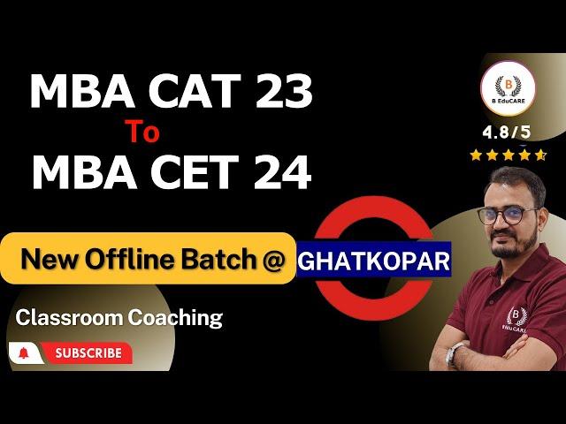 New Batch Starting for MBA CAT 2023 | CAT classes in Ghatkopar, Mumbai | Offline batch for CAT 2023