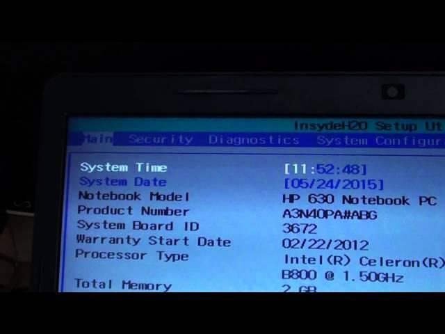 HP 630 Laptop: How to Enter BIOS Setup Utility