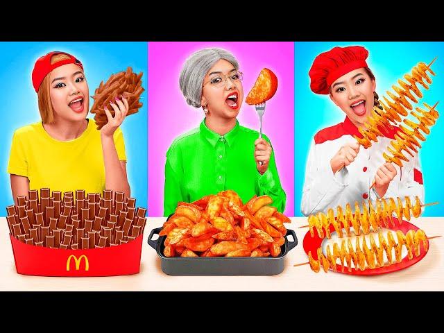 Me vs Grandma Cooking Challenge | Amazing Cooking Hacks by ToonDO Challenge