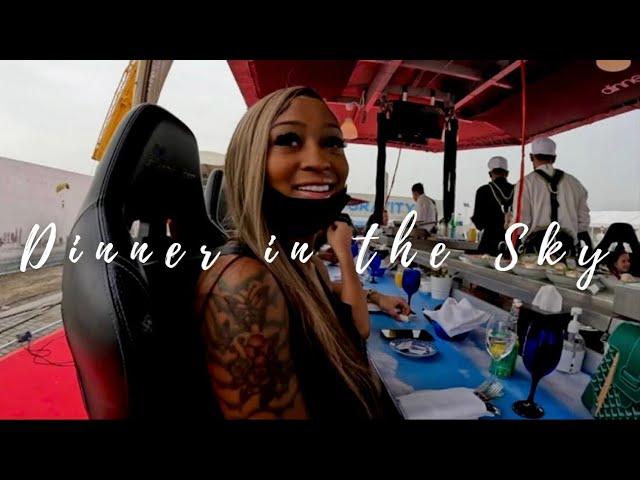 DINNER IN THE SKY!  - EXTREME Dining Experience in Dubai (150 ft attached to a crane)