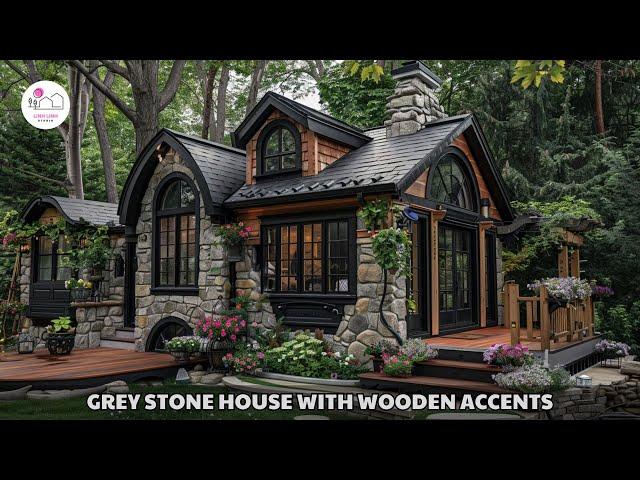 Cozy Tiny Home: Stone Exterior, Wood Accents