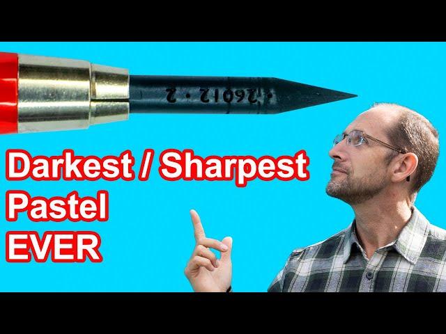 Blackest / Darkest Pastel EVER - EASY to Sharpen Pastel too!