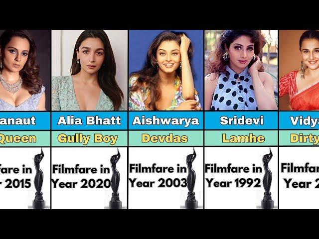 Best Actress FILMFARE Award List | 1991 To 2024 | Info2Data |