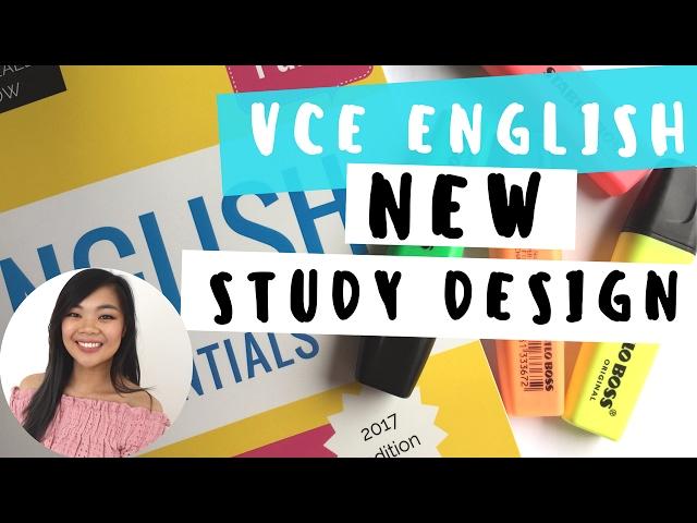 VCE English NEW study design