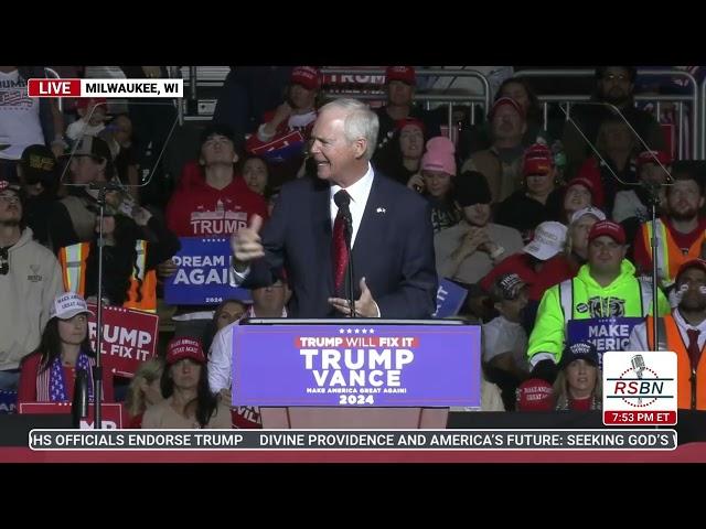 FULL SPEECH: Senator Ron Johnson Delivers Remarks in Milwaukee, WI