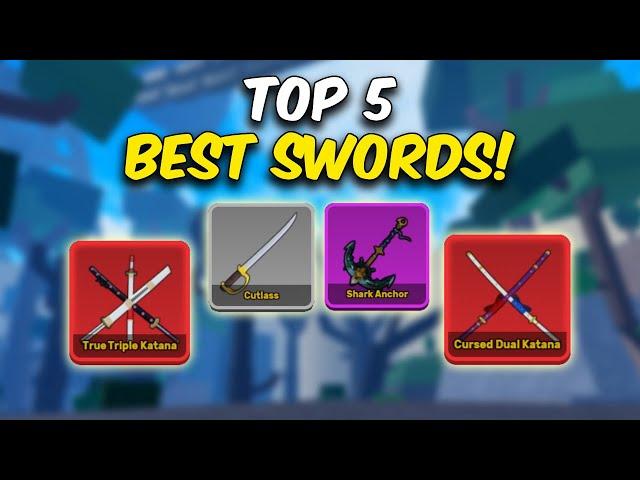 Top 5 BEST SWORDS For Grinding/PvP In Blox Fruits! - UPDATE 24