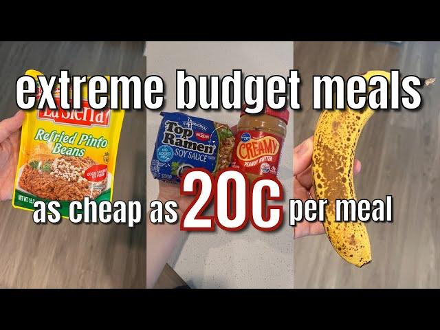 Extreme Budget Meals As Cheap As 20c Per Meal! 50 cent Meals OR LESS Extreme Budget Meal Ideas